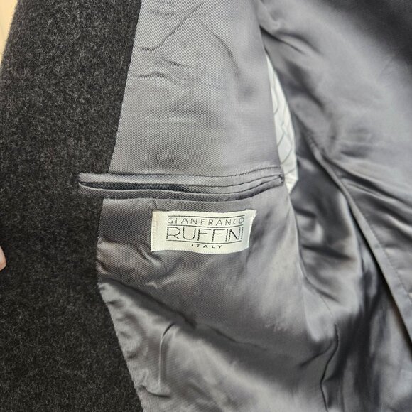 Mens XL Gray Black Lined Satin Officewear Business Workwear Formal Classy Blazer - Picture 9 of 12